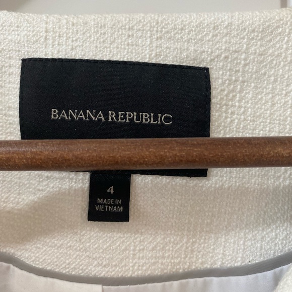 Banana Republic cream textured moto jacket - Picture 3 of 4